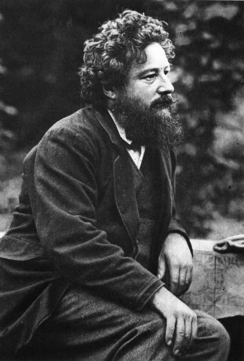 Portrait of William Morris in black and white