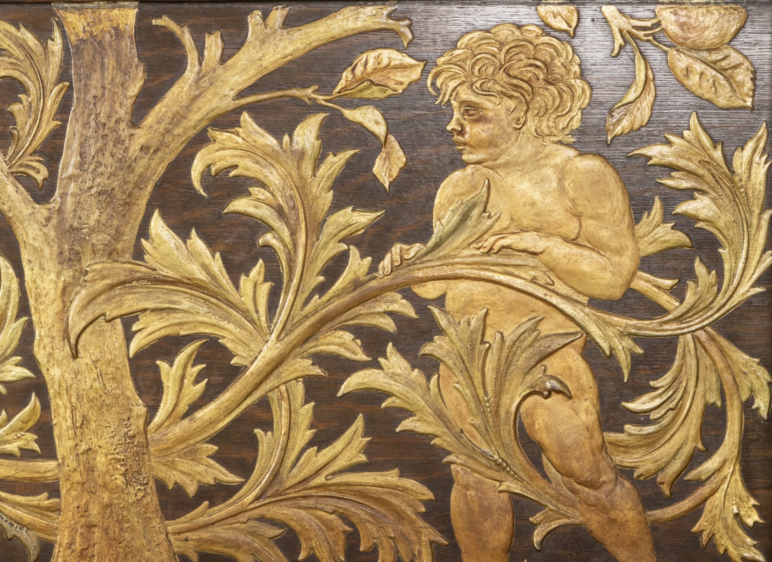 Detail from Morris & Co decorative furniture.