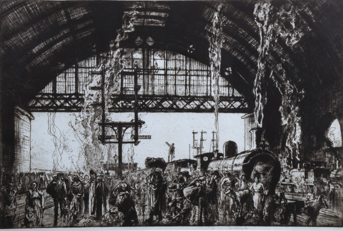 People next to steamtrain