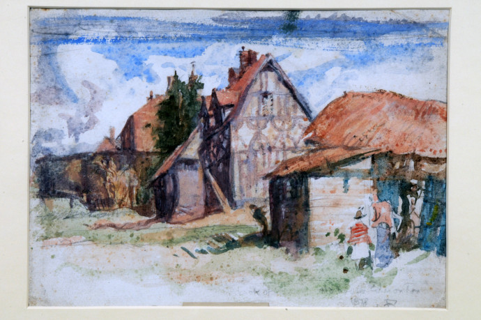 Old houses backing onto lane