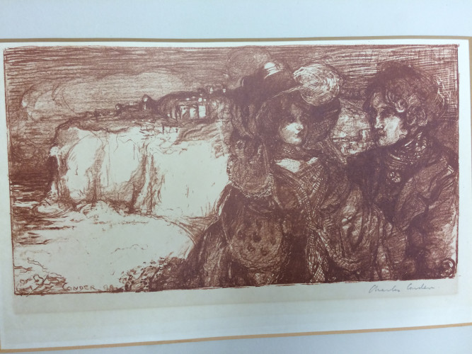 Two women on cliff top