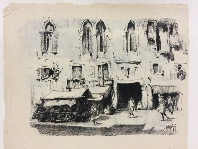 street with doorway and outside shop