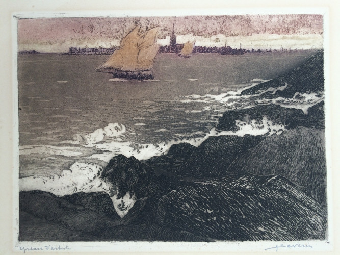 coastal scene with boat