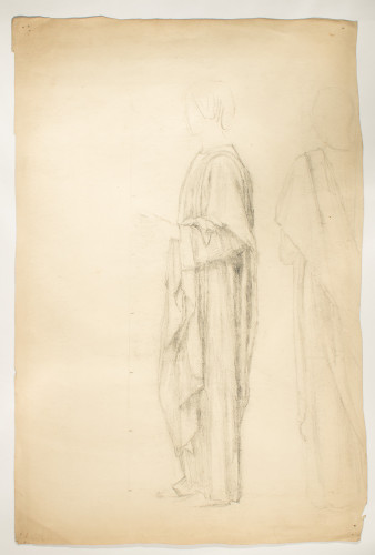 Study of standing draped figure