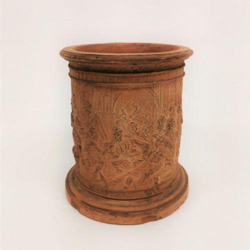 Terracotta tobacco jar