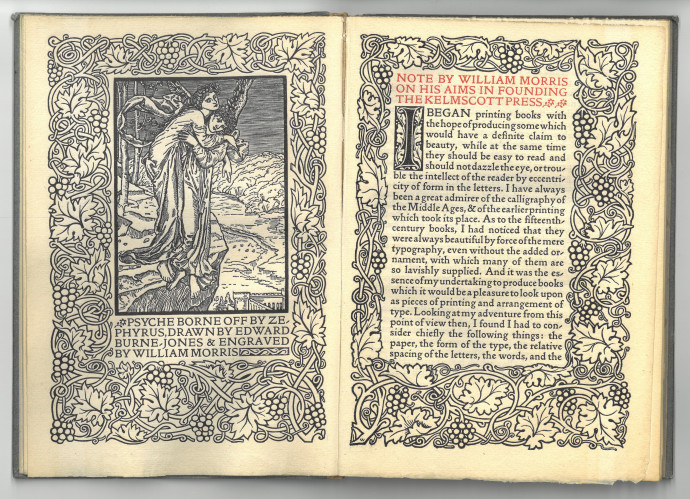 A black and white printed book with an illustration of a couple embracing on the left