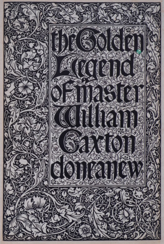 A decorated title page for a book with ornate text and floral borders