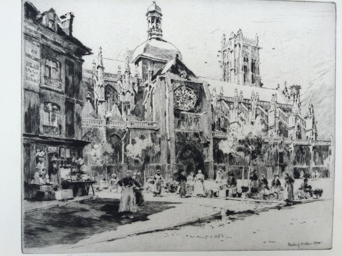 large cathedral dominates square