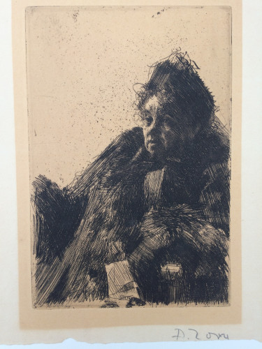 portrait of a seating woman