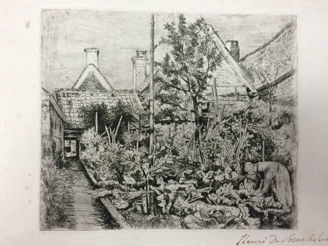 woman working in garden